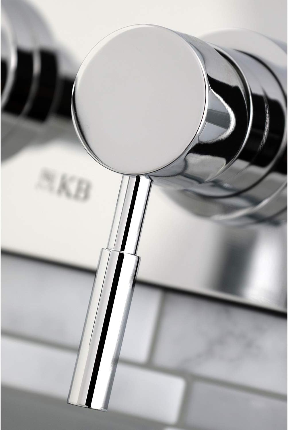 Kingston Brass KS8111DL Single-Handle Wall Mount Bathroom Faucet, Polished Chrome,8' Spout Reach