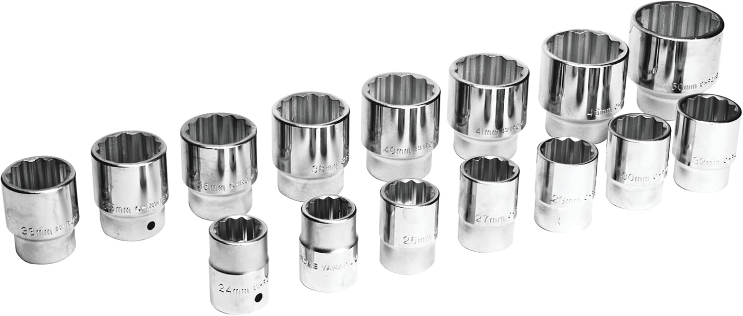 Performance Tool W34906 16-Piece Drive MM 12-Part Socket Set, 3/4-Inch