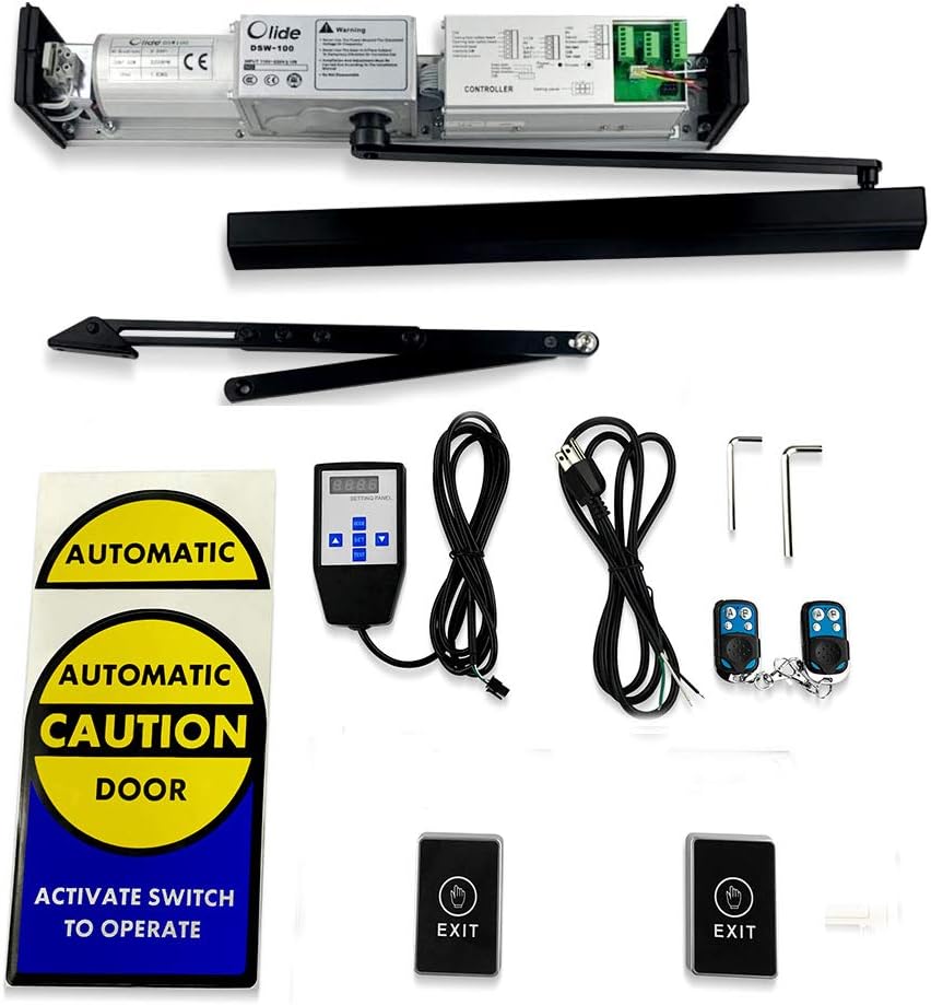 Olideauto Olide-120B Black Color Automatic Door Opener+2pcs Waterproof Acrylic Hand Push Switch