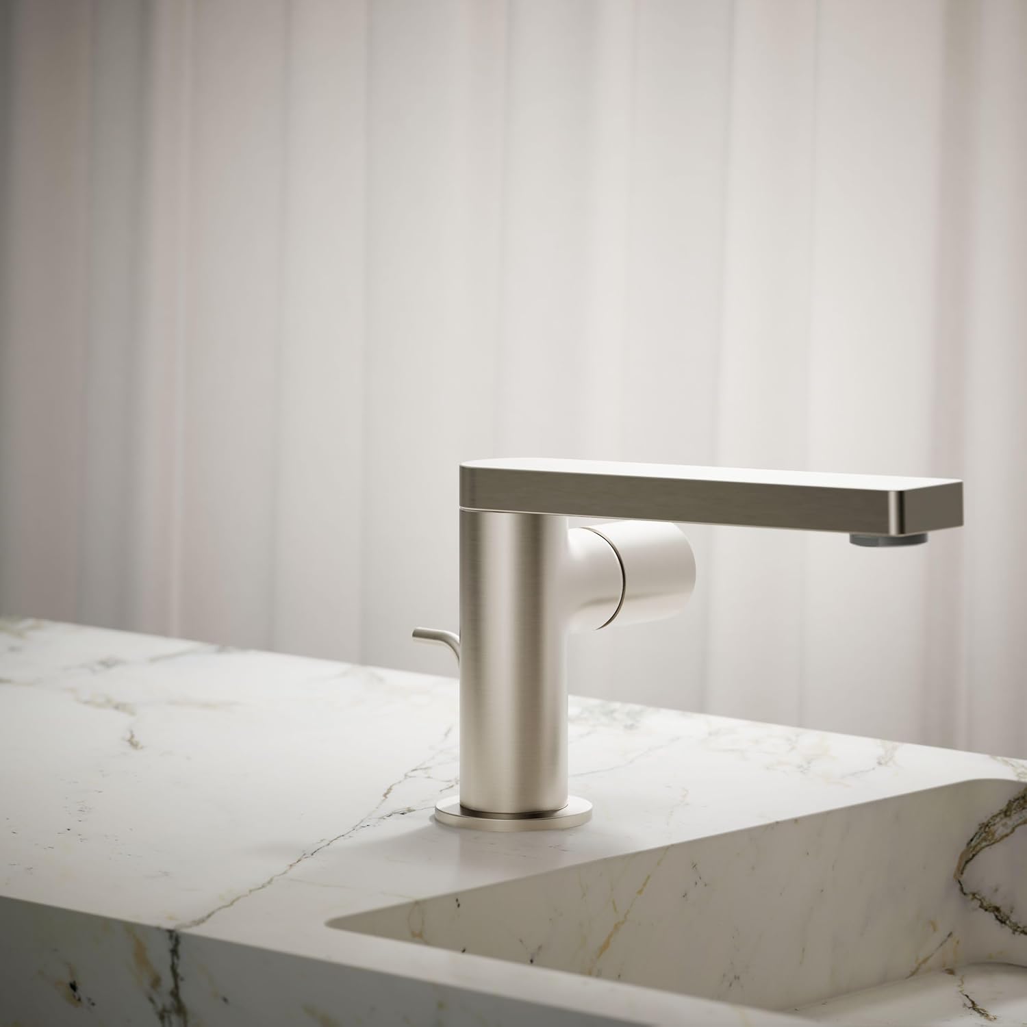 Kohler 73050-7-BN Composed® Single-Handle Bathroom Sink Faucet with Cylindrical Handle, 1.2 gpm, Vibrant Brushed Nickel