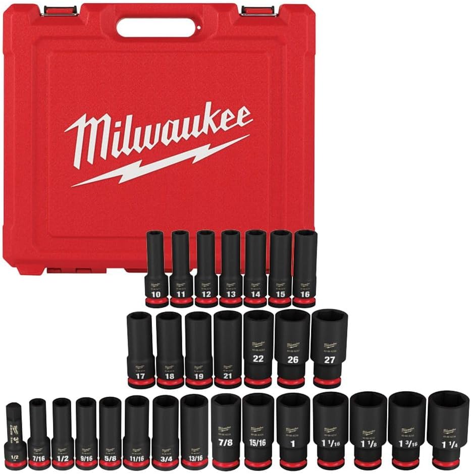 Milwaukee Electric - 29PC IMP Duty 1/2DR SAE Metric DP 6-PT Socket SE