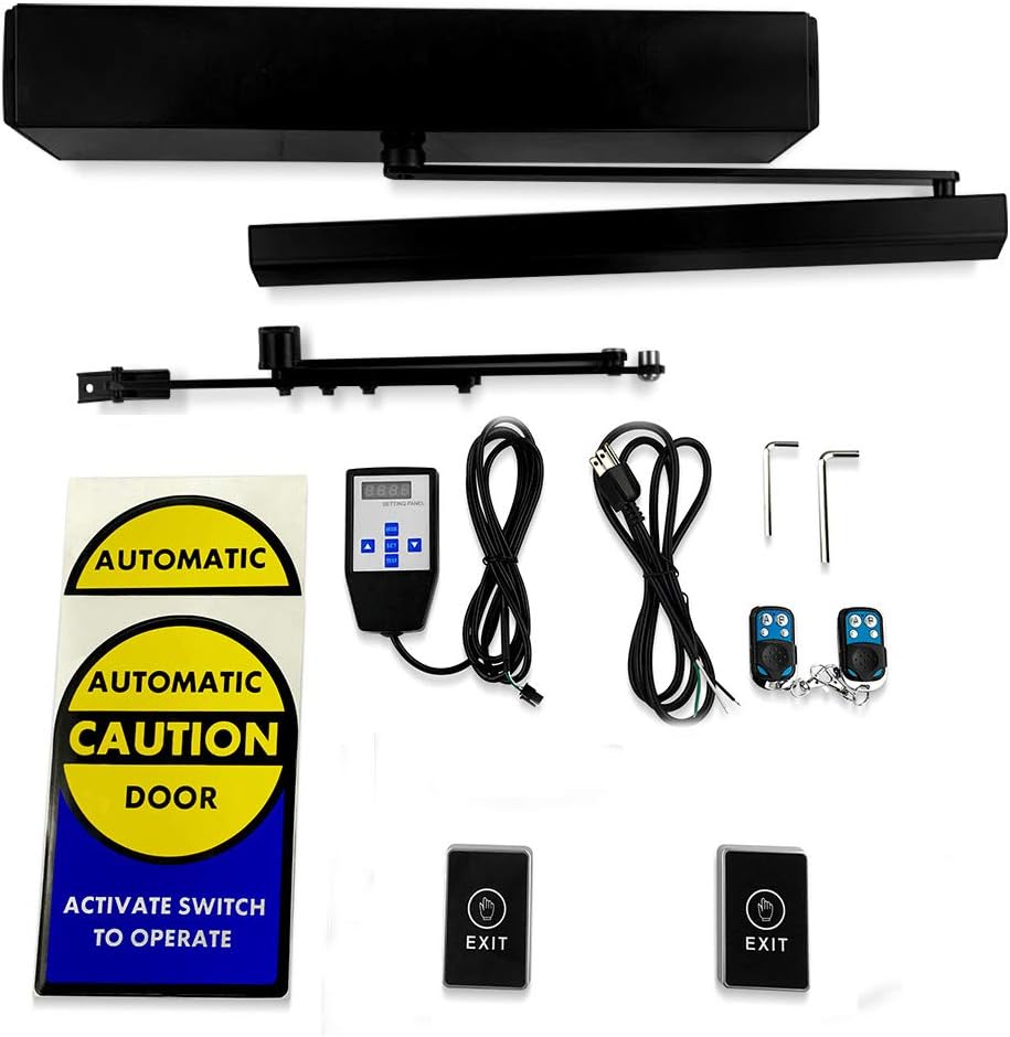 Olideauto Olide-120B Black Color Automatic Door Opener+2pcs Waterproof Acrylic Hand Push Switch