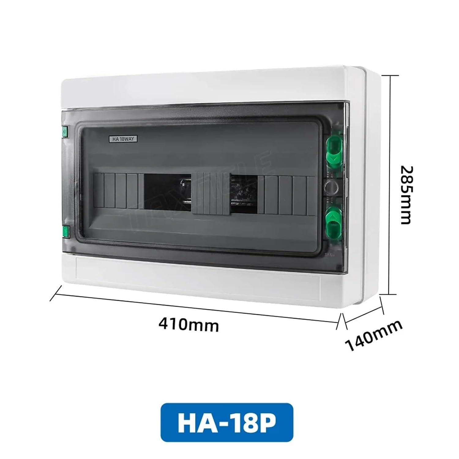 IP65 Outdoor Waterproof Electrical Distribution Box 4 8 12 18 24 Ways MCB Switch Meter Timer PC Plastic Junction Wire(18 Ways)
