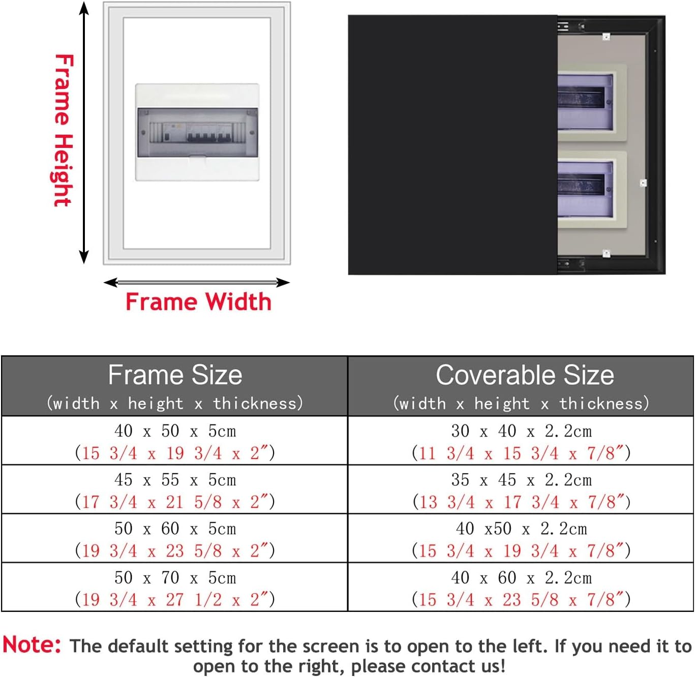 Electrical Panel Cover Indoor Breaker Box Cover Push-pull, Electric Panel Cover Decorative Poster, Fuse Box Cover Protective Cabinet, Chinese Style Picture Frame(Style1,WXL-45 x 55CM-17.7x21.7')