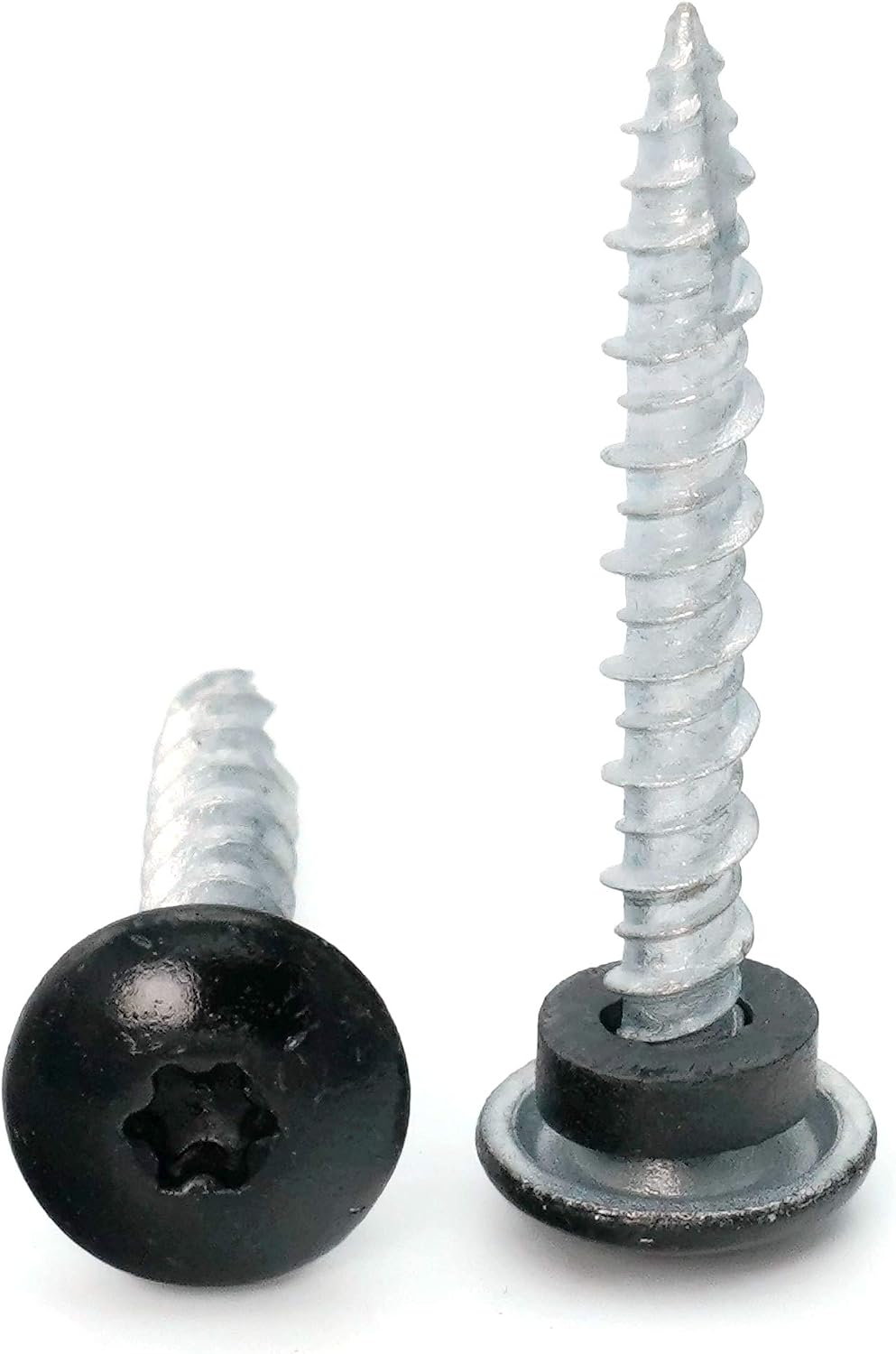 Low Profile Mechanical Galvanized Roofing Screws Black Finish - #10 x 1' Qty 1000