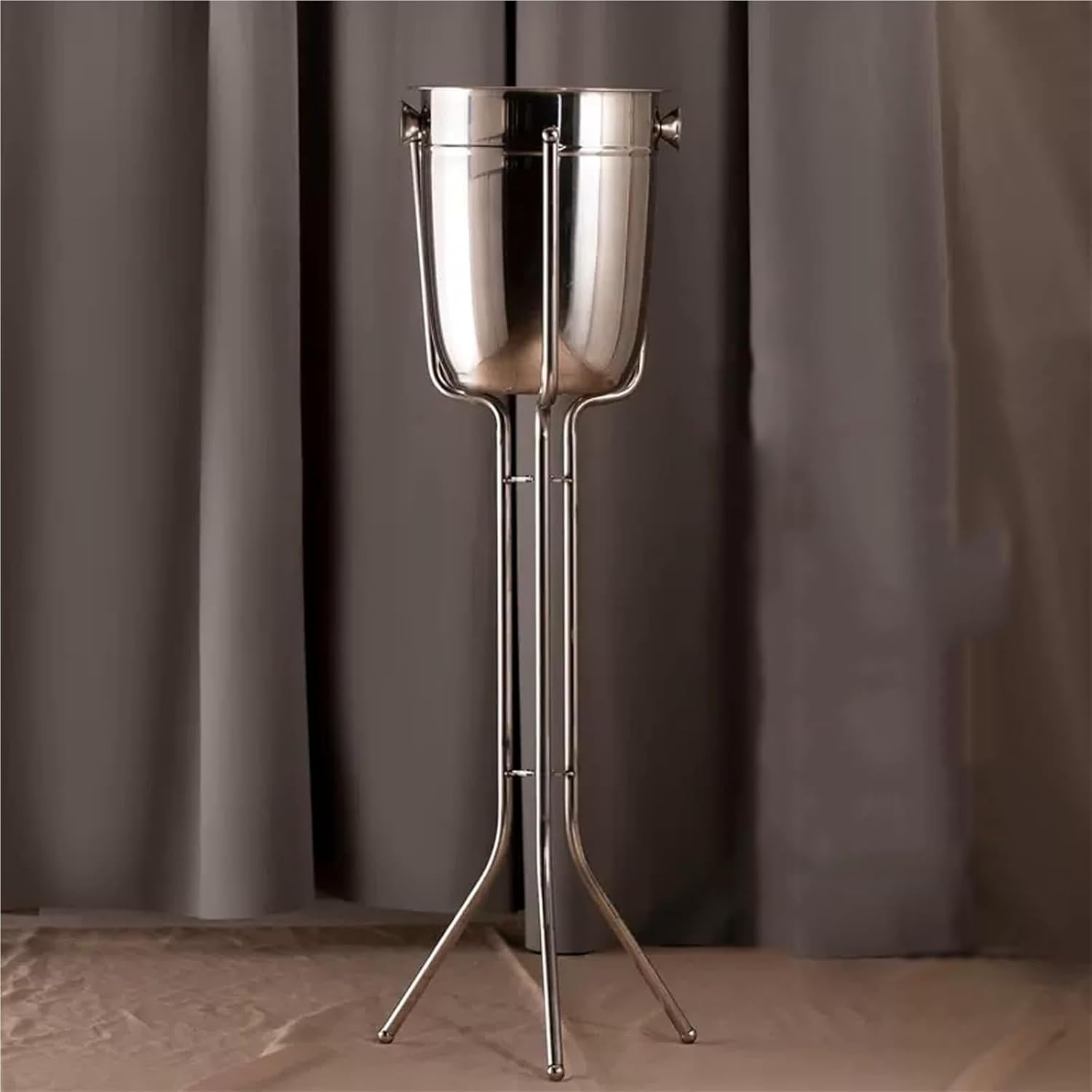 Ice Bucket with Stand， Wine Chiller Ice Buckets for Parties Festival Bar Outdoor or Indoor Use