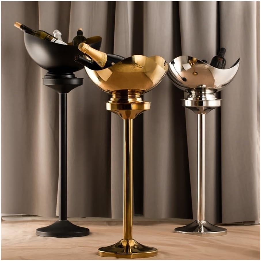 Iice Bucket, Large Ice Bucket for Floor Home Bar Chill Cooler with Handle,Ice Bucket for Parties(Gold)