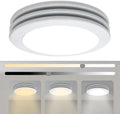 Akicon Bathroom Exhaust Fan with Light, 80CFM 2.0 Sones Round Bathroom Fan Light Combo, Dimmable 3CCT LED with Acrylic Cover for Medium Room (Satin White)
