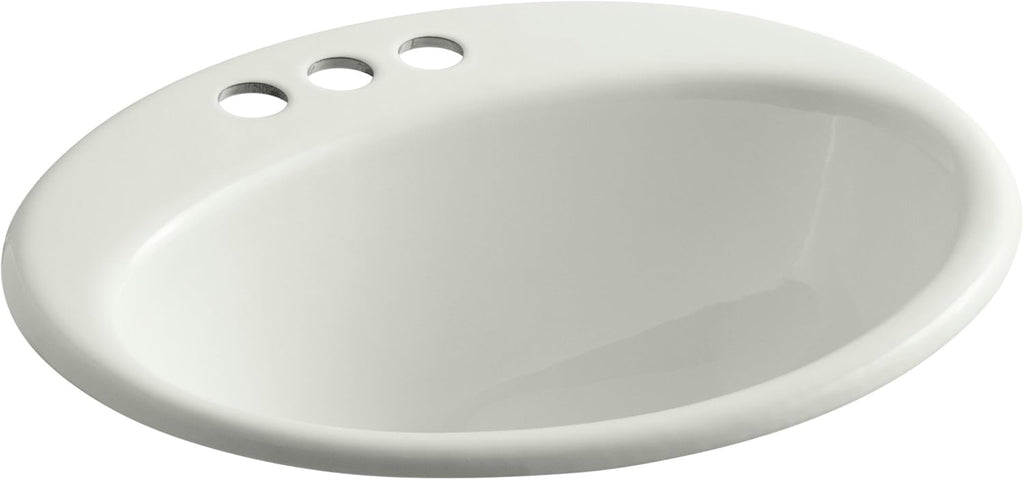 KOHLER K-2905-4-NY Farmington Self-Rimming Bathroom Sink with 4' Centers, Dune
