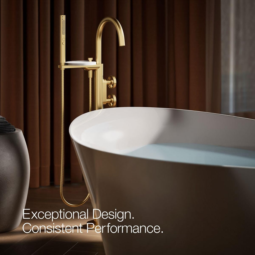 Kohler T77984-9-2MB Components Tub Faucets, Vibrant Brushed Moderne Brass