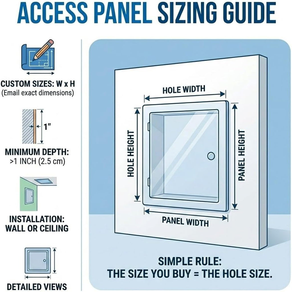 Drywall Access Panel Aluminum Access Panel Push to Open Plumbing Wiring Inspection Door Plates with Key Latch Electrical Panel Cover for Floor Hatch/Valves Easy to Install 6x6-36x36in
