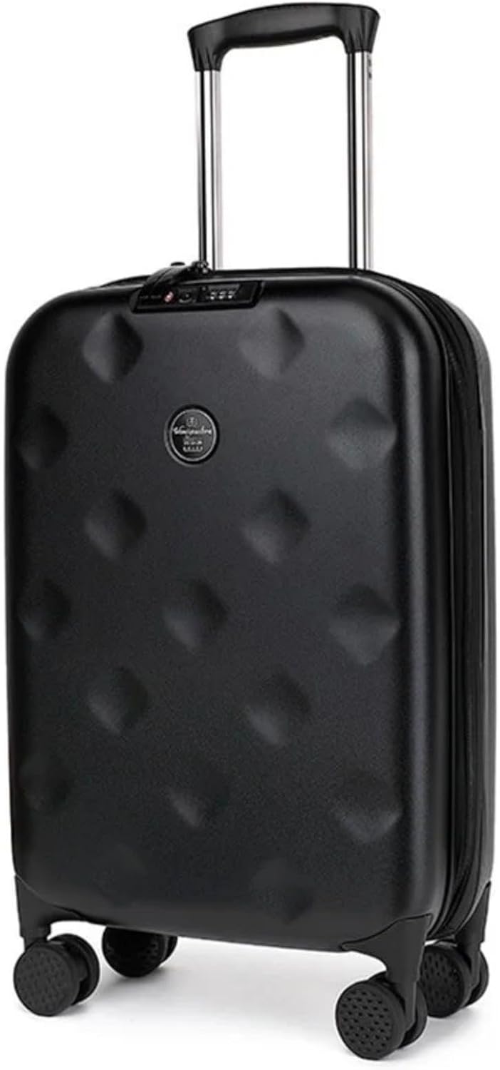 Carry On Luggage Expandable Foldable Lightweight Suitcase With 360 Silent Spinner Wheels Secure Lock Black Travel Bag Save Space L
