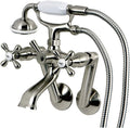 Kingston Brass KS269SN Kingston Clawfoot Tub Faucet, Brushed Nickel 9.13 x 7.5 x 6