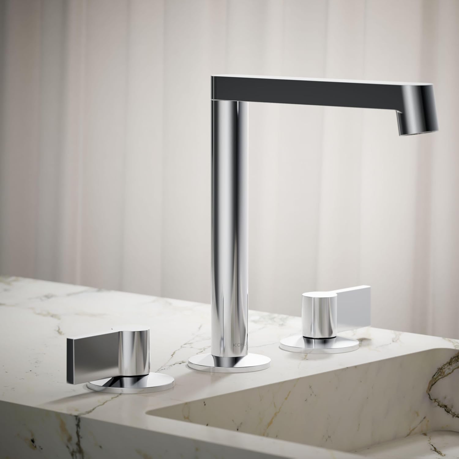 Kohler K-77974-4-CP Bathroom Sink Handles w/Lever Design Polished Chrome
