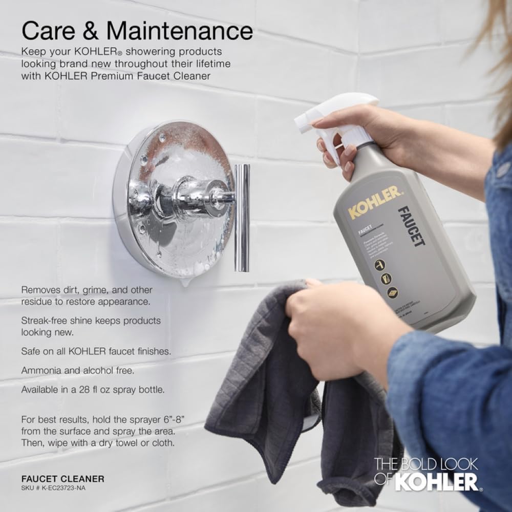 KOHLER 933-SN Purist Shower Arm and Flange, Showerhead Fittings, 1/2-14 NPT Connection, Fits any KOHLER Showerhead, Vibrant Polished Nickel