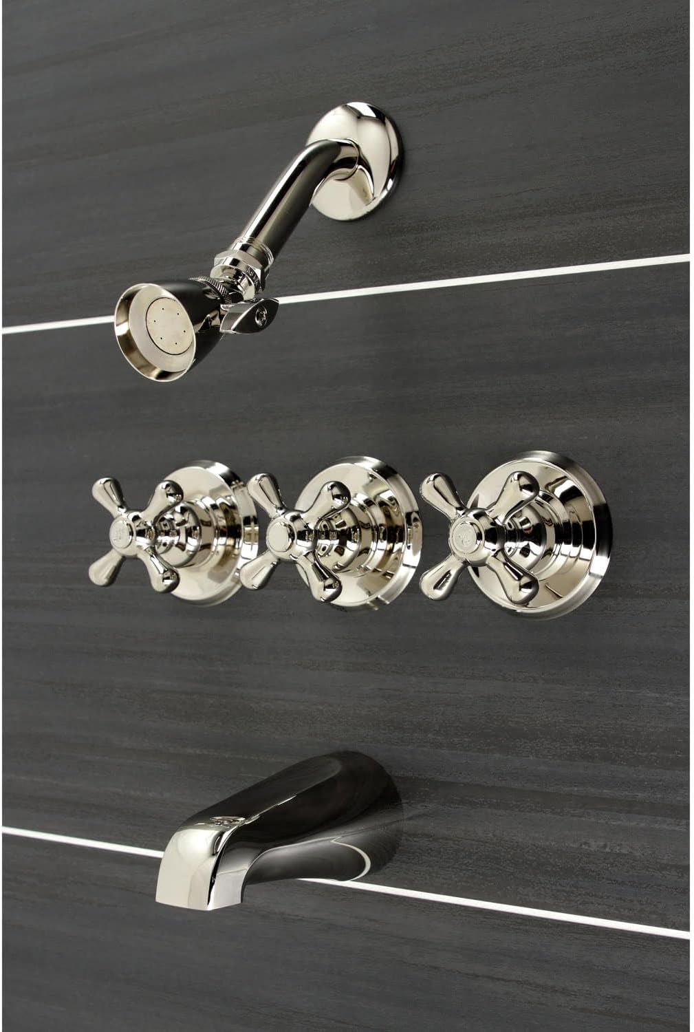 Kingston Brass KB230AX Victorian Tub and Shower Faucet, Matte Black, 72 x 8 x 7.38