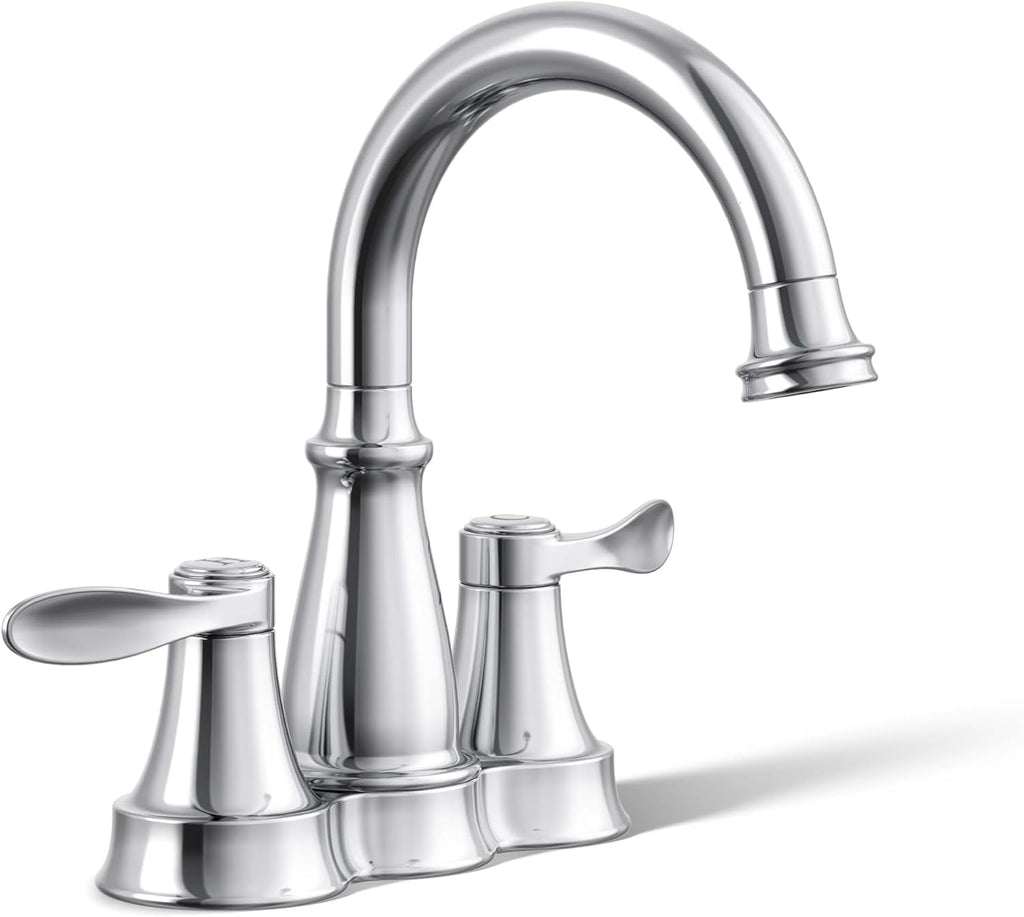 KOHLER K-27378-4K-CP Bellera® Centerset Bathroom Sink Faucet, 1.0 GPM, Corrosion Resistant, Polished Chrome