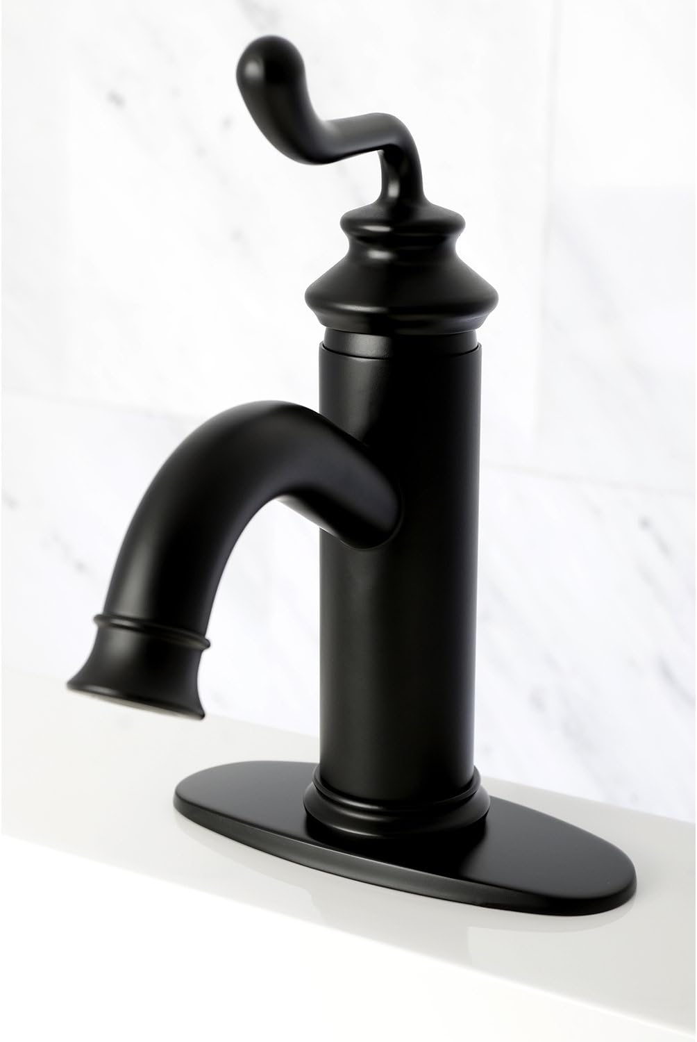 Kingston Brass LS5410RL Royale Bathroom Faucet, Matte Black, 5.88 x 5.06 x 9