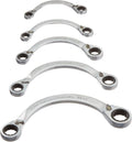 GEARWRENCH 5 Pc. 12 Pt. Reversible Half Moon Double Box Ratcheting Wrench Set, Metric - 9850