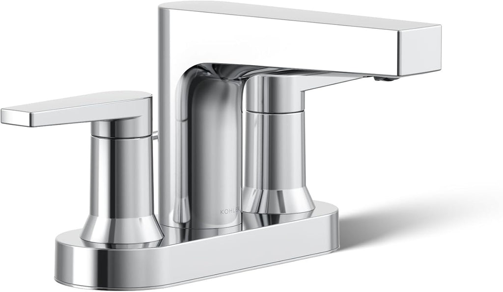 Kohler 97031-4-CP Taut® Centerset Bathroom Sink Faucet, 1.2 gpm, Polished Chrome