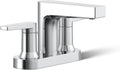 Kohler 97031-4-CP Taut® Centerset Bathroom Sink Faucet, 1.2 gpm, Polished Chrome