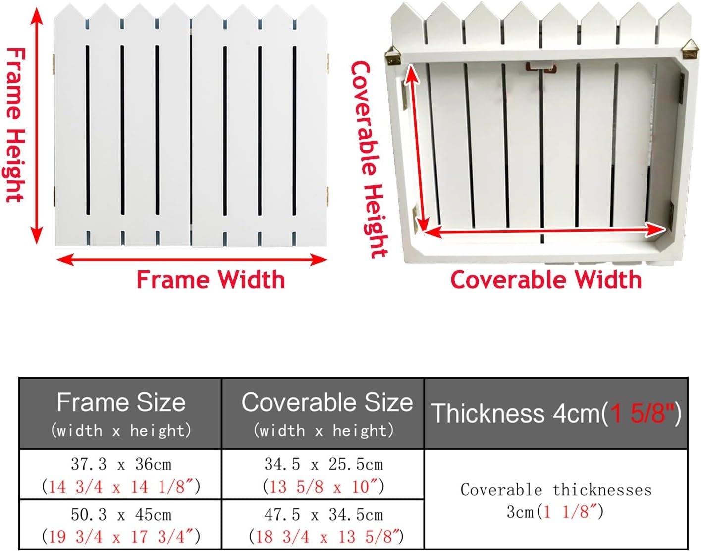 Electrical Panel Cover Fuse Box/Meter Box Cover Fence Shape, Electrical Panel Cover Decorative Wall, Traceless Nails Wall Mounted Breaker Box Cover, for Office/Home(Blue,50.3x45CM-19.8x17.7)