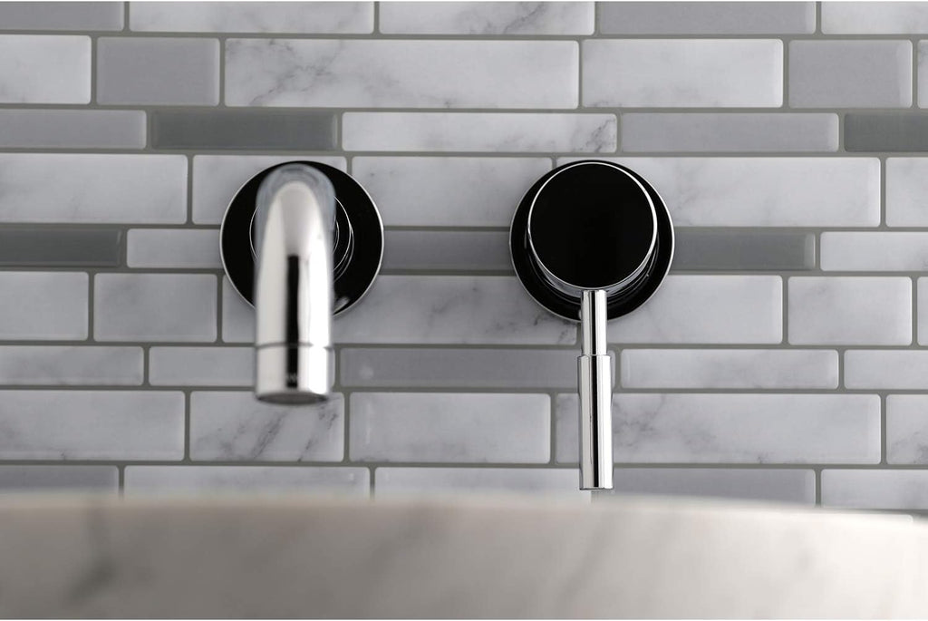 Kingston Brass KS8111DL Single-Handle Wall Mount Bathroom Faucet, Polished Chrome,8' Spout Reach