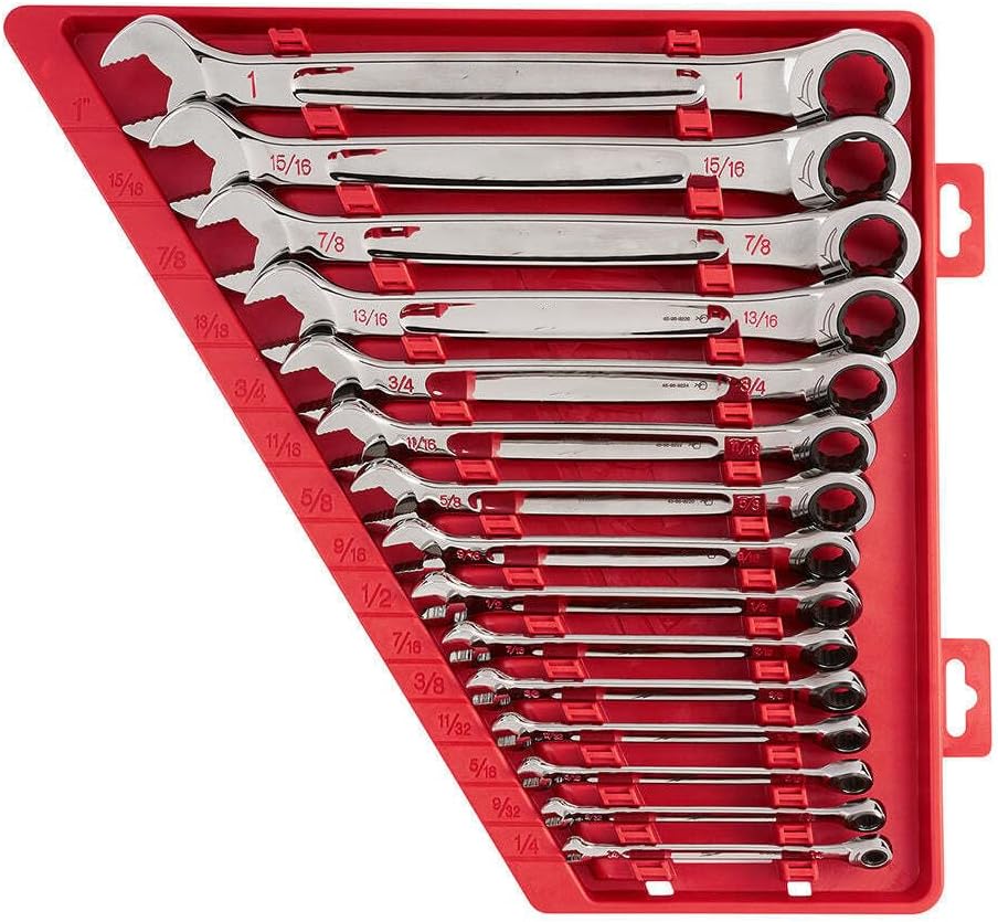 Be Suitable For Milwaukee Durable SAE Ratcheting Combination Wrench Set - 15pc, Model# 48-22-9416