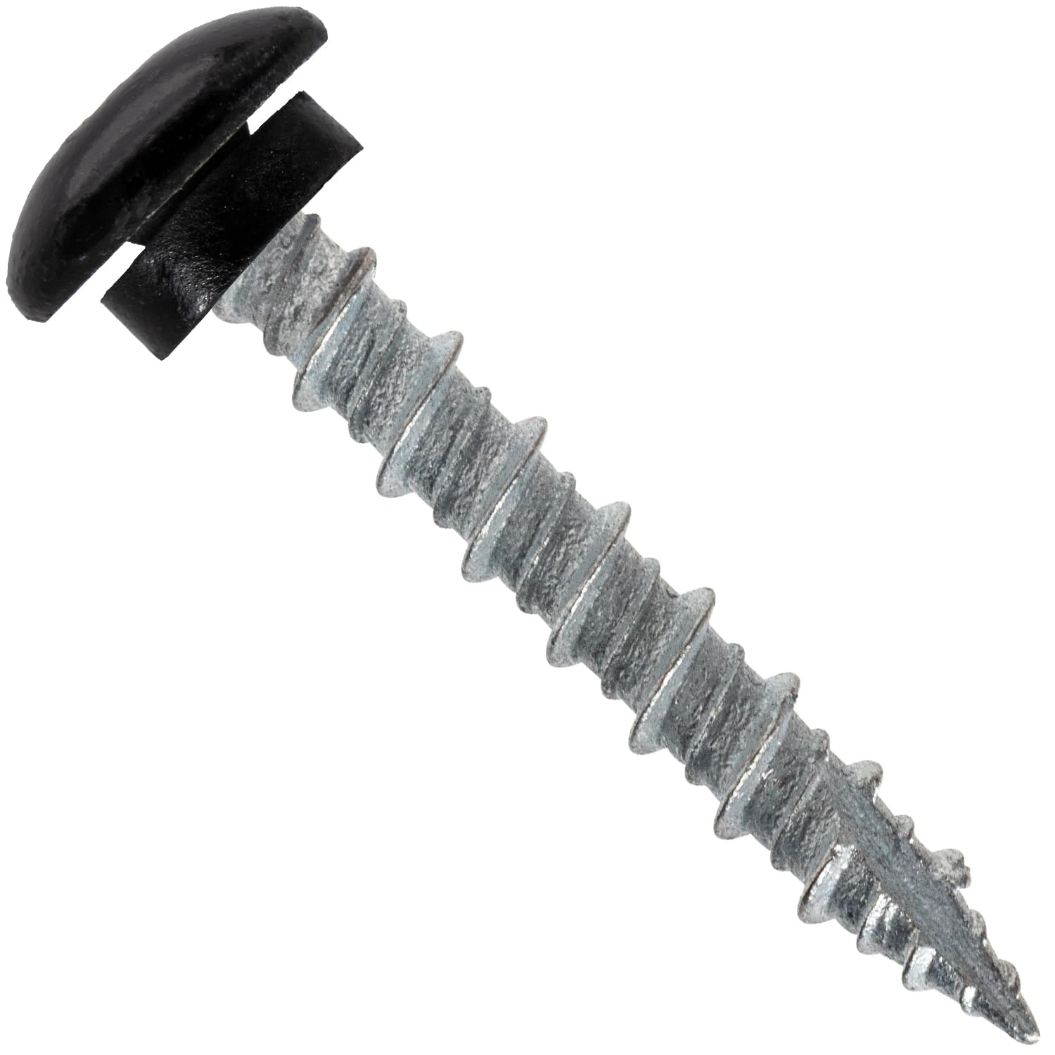 10 x 1-1/2' Black - Low Profile Star Head Roofing Screws - HI-LO Thread - Metal to Wood - T25 Torx Drive Head - EPDM Washer. 8 X 250 Bags - 2,000 Screws