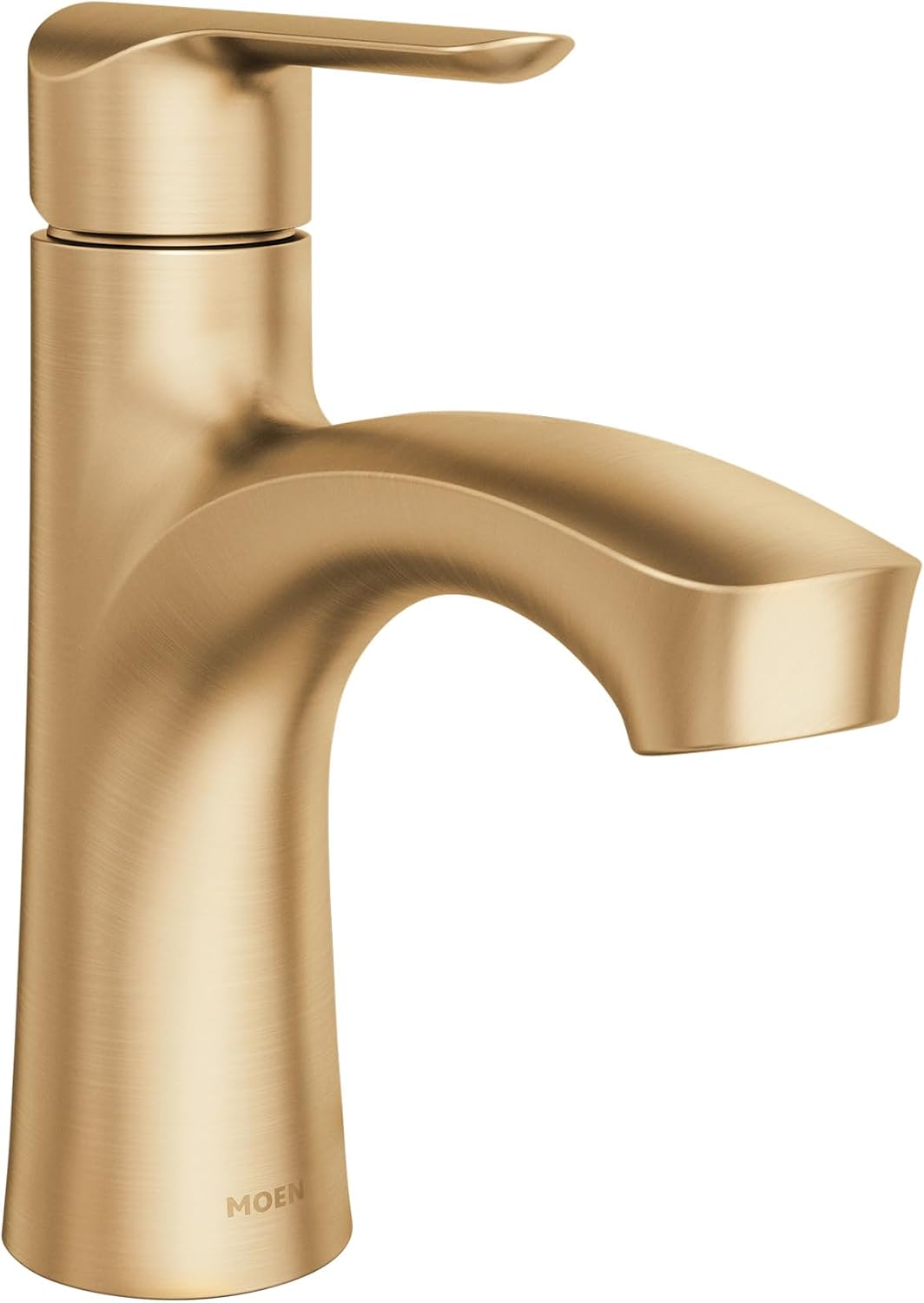 Moen Findlay Bronzed Gold Single-Handle Bathroom Faucet, Single-Hole Setup with Deckplate, 84516BZG