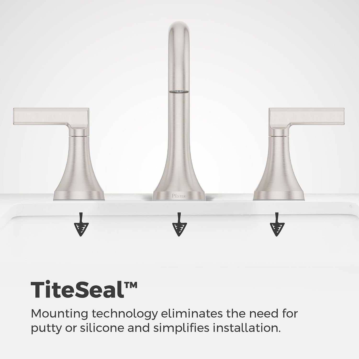 Pfister Vedra Bathroom Sink Faucet, 8-Inch Widespread, 2-Handle, 3-Hole, NSF Certified, Spot Defense Brushed Nickel Finish, LF049VEDGS