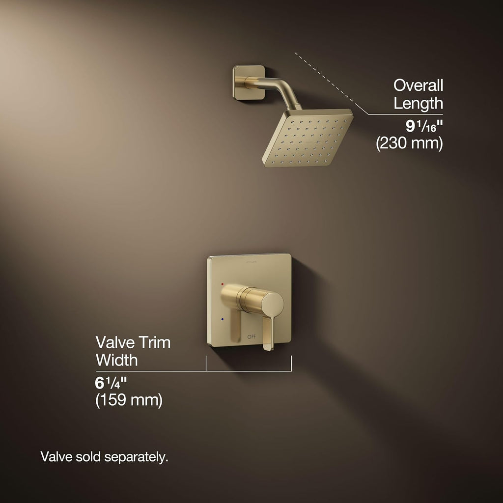 KOHLER K-TS23503-4G-AF PARALLEL® SHWR TRIM, 1.75 GPM SHOWERHEAD, Vibrant French Gold