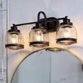 Urban Ambiance Luxury Industrial Chic Bathroom Vanity Light, Large Size: 11.25' H x 26' W, with Art Deco Style Elements, Olde Bronze Finish, UHP2539, Nottingham Collection