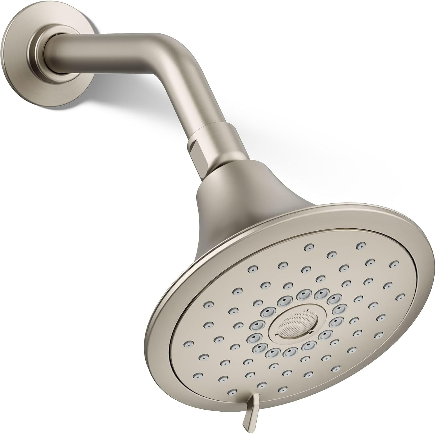 KOHLER 22169-G-BN Forté® Three-function showerhead, 1.75 GPM, Corrosion Resistant, Full Coverage, Pulsating Massage, Silk Spray, Vibrant Brushed Nickel