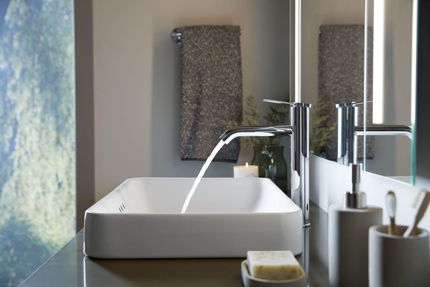 Kohler 5373-96 K-5373-96 Vox Rectangle Vessel Bathroom Sink, Biscuit