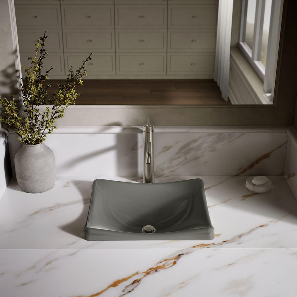 KOHLER K-2833-58 DemiLav Wading Pool Bathroom Sink, Thunder Grey