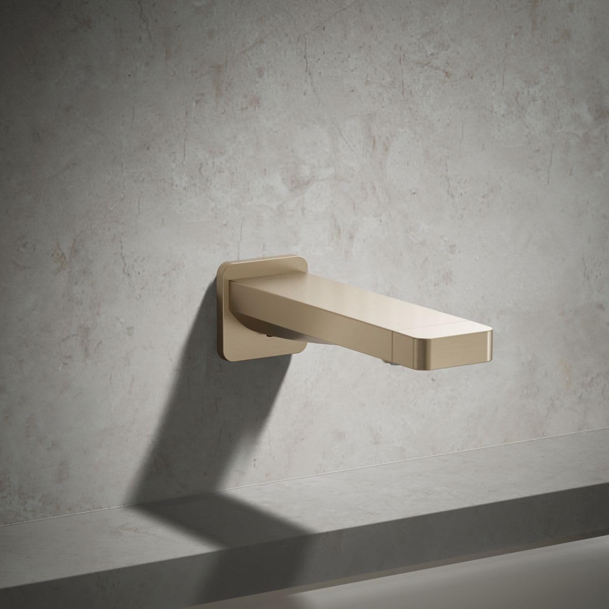 Kohler 23510-BV Parallel® Wall-Mount Bath spout, Vibrant Brushed Bronze