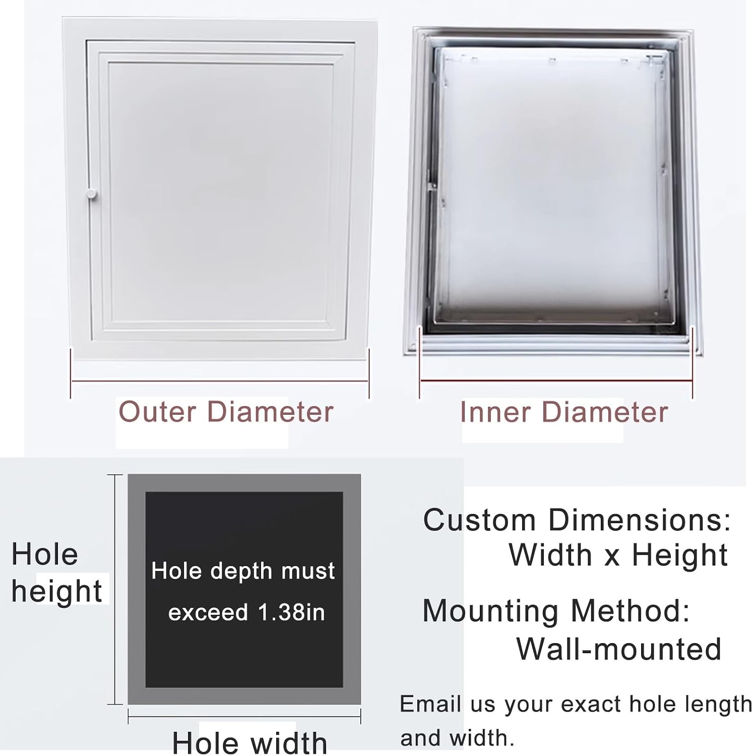 Drywall Access Panel - 18x28in (450x700mm) - Metal Cover for Electrical & Plumbing - Breaker Box Access Door - Durable Crawlspace Access Solution - 6x6 to 34x34in Options