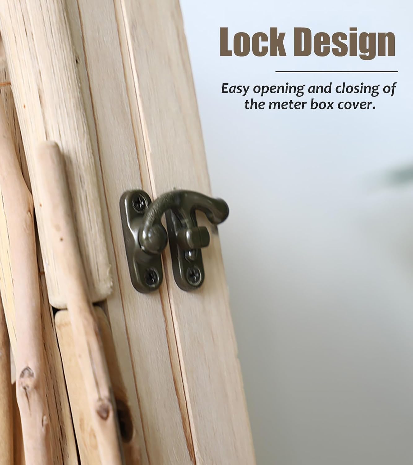 Electrical Panel Cover Wood Fuse Box Cover Cabinet Decorative, Retro Clock Breaker Box Cover Panel with Hook, Easy-to-Install Meter Box Cover for Home Office Dorm(WXH-40 x 30CM(15.7 x 11.8))