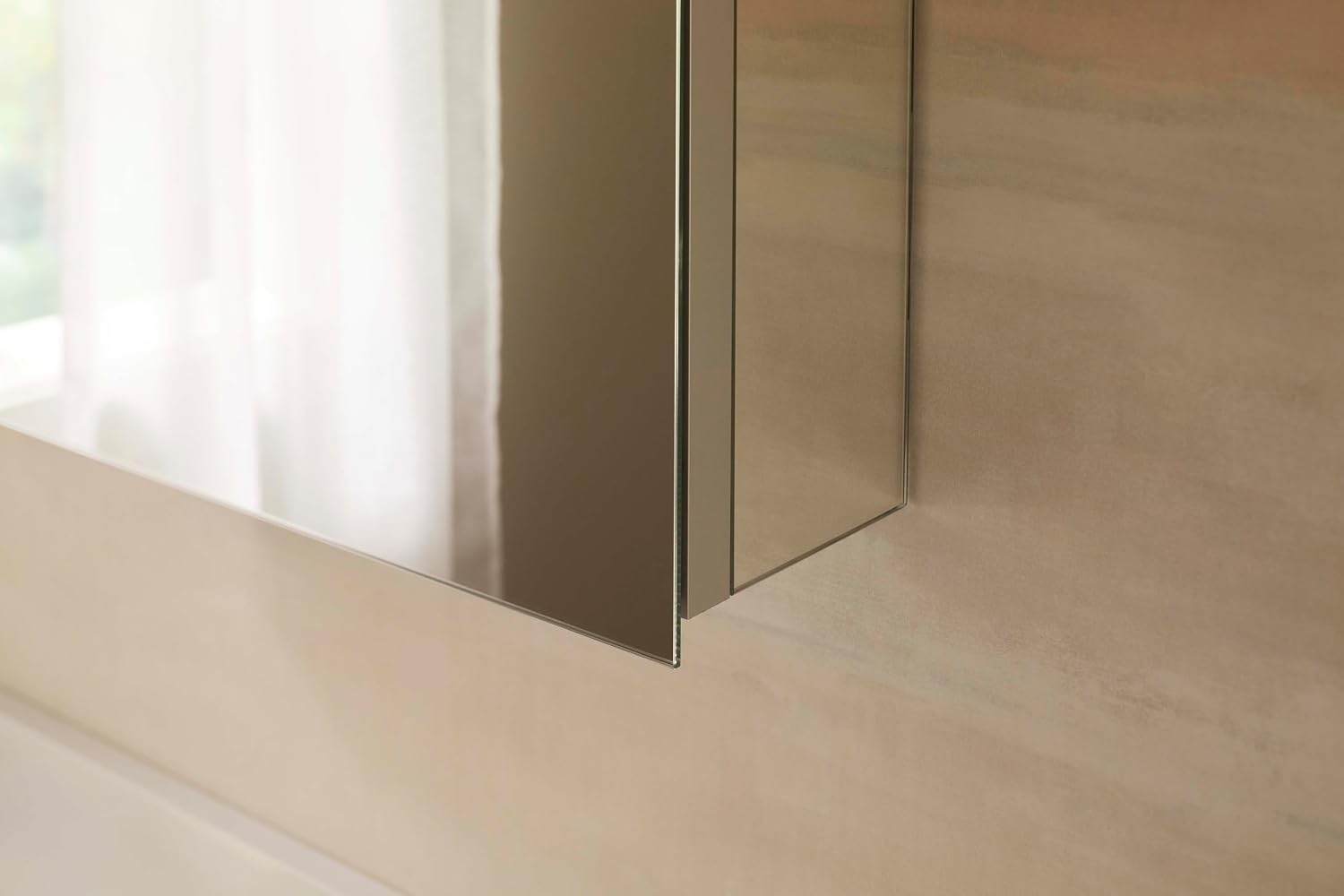 Kohler 55061-NA Embark Slim Medicine Cabinet Mirror, Adjustable Shelves with Mirrored Door, 15 in. W x 26 in. H