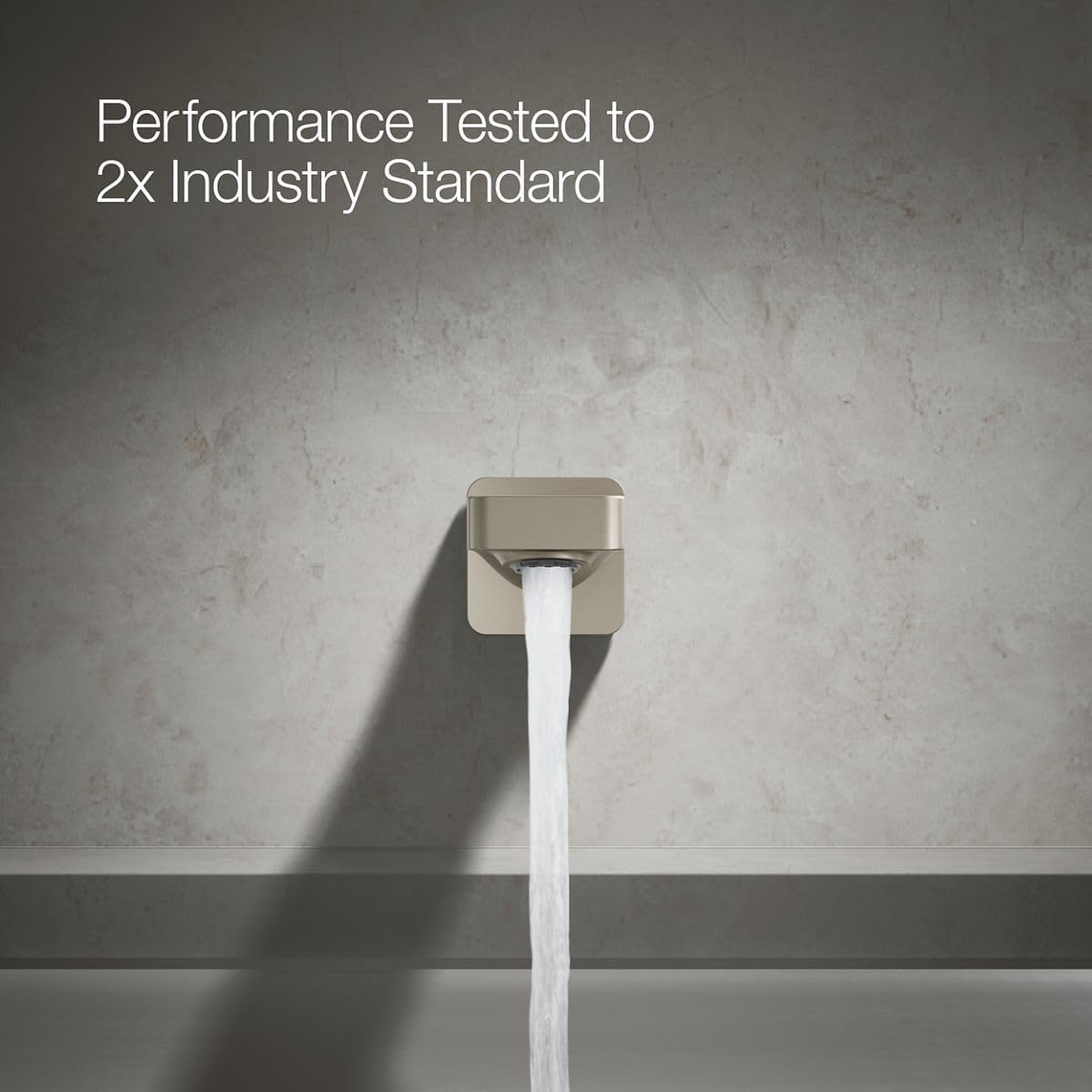 Kohler 23510-BN Parallel® Wall-Mount Bath spout, Vibrant Brushed Nickel