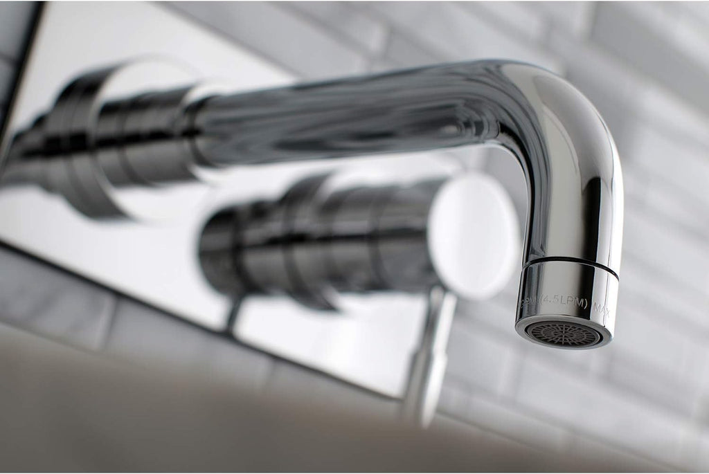 Kingston Brass KS8111DL Single-Handle Wall Mount Bathroom Faucet, Polished Chrome,8' Spout Reach