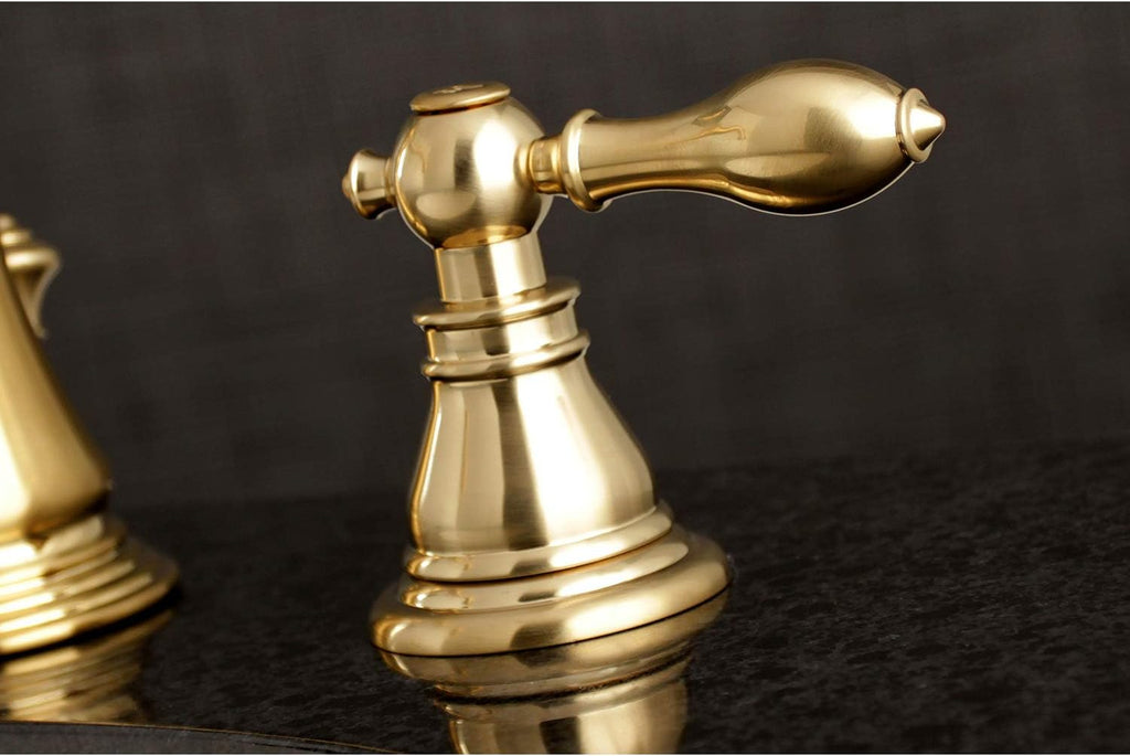 Fauceture FSC1973ACL American Classic Widespread Bathroom Faucet with Brass Pop-Up, Brushed Brass