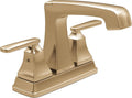 Delta Ashlyn Centerset Bathroom Faucet, Gold 3-Hole Bathroom Sink Faucet, Metal Push-Pop Drain Assembly, Champagne Bronze 2564-CZMPU-DST