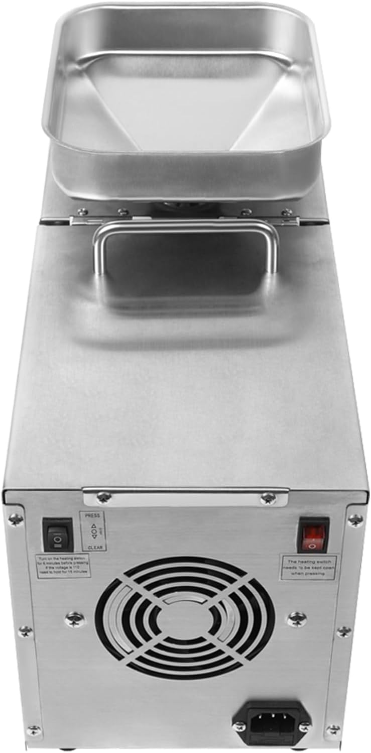 1500W Commercial Oil Press Machine Oil Expel, Food Grade Stainless Steel Nuts Seeds Oil Pressing Machine Electric Automatic Cold Hot with Intelligent Control Panel and LCD Touch Screen, Oil Extractor
