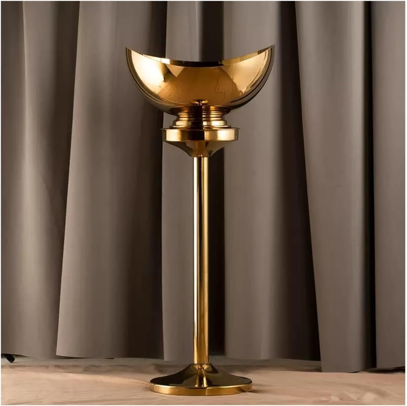 Keep Ice Frozen Longer Polished Stainless Steel Ice Bucket with Stand, Large Floor Standing Cooler for Beer, Wine Chiller, Outdoor or Indoor Use for parties(Gold)