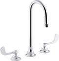 Kohler K-800T70-5AKL-CP Triton Bowe 1.0 Gpm Widespread Bathroom Sink Faucet With Laminar Flow Gooseneck Spout And Wristblade Handles, Polished Chrome