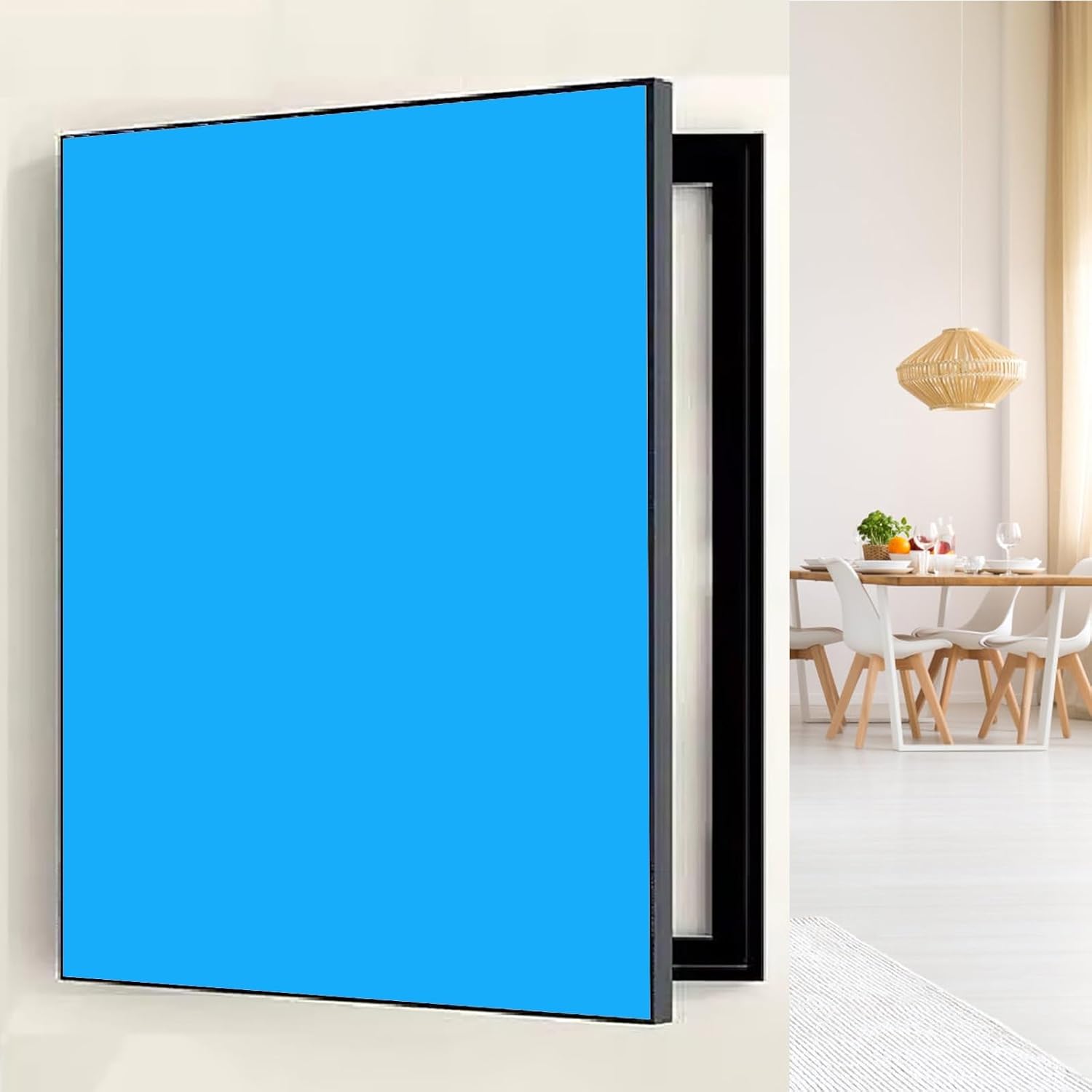 Electrical Panel Cover Solid Color Breaker Box Cover Panel, Plastic Frame Electric Meter Box Protective Lid, Decorative Fuse Box Cover Traceless Nails Installation(Style13,WXL-60 x 80CM-23.6 x 31.5')