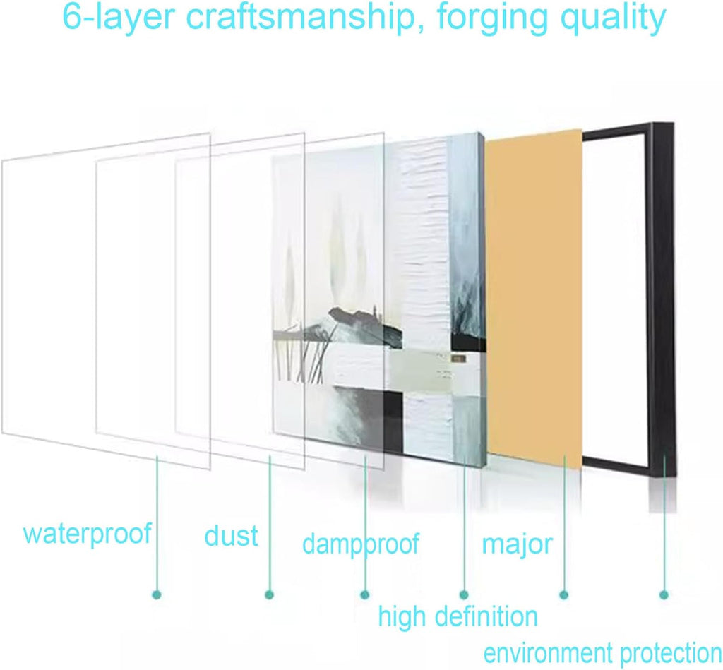 Wall Mounted Electrical Panel Cover Modern Meter Box Decorative Painting Hidden Circuit Breaker Panel Fuse Box Cover Cabinet with Ps Frame(Size:60x80cm,Color:G)