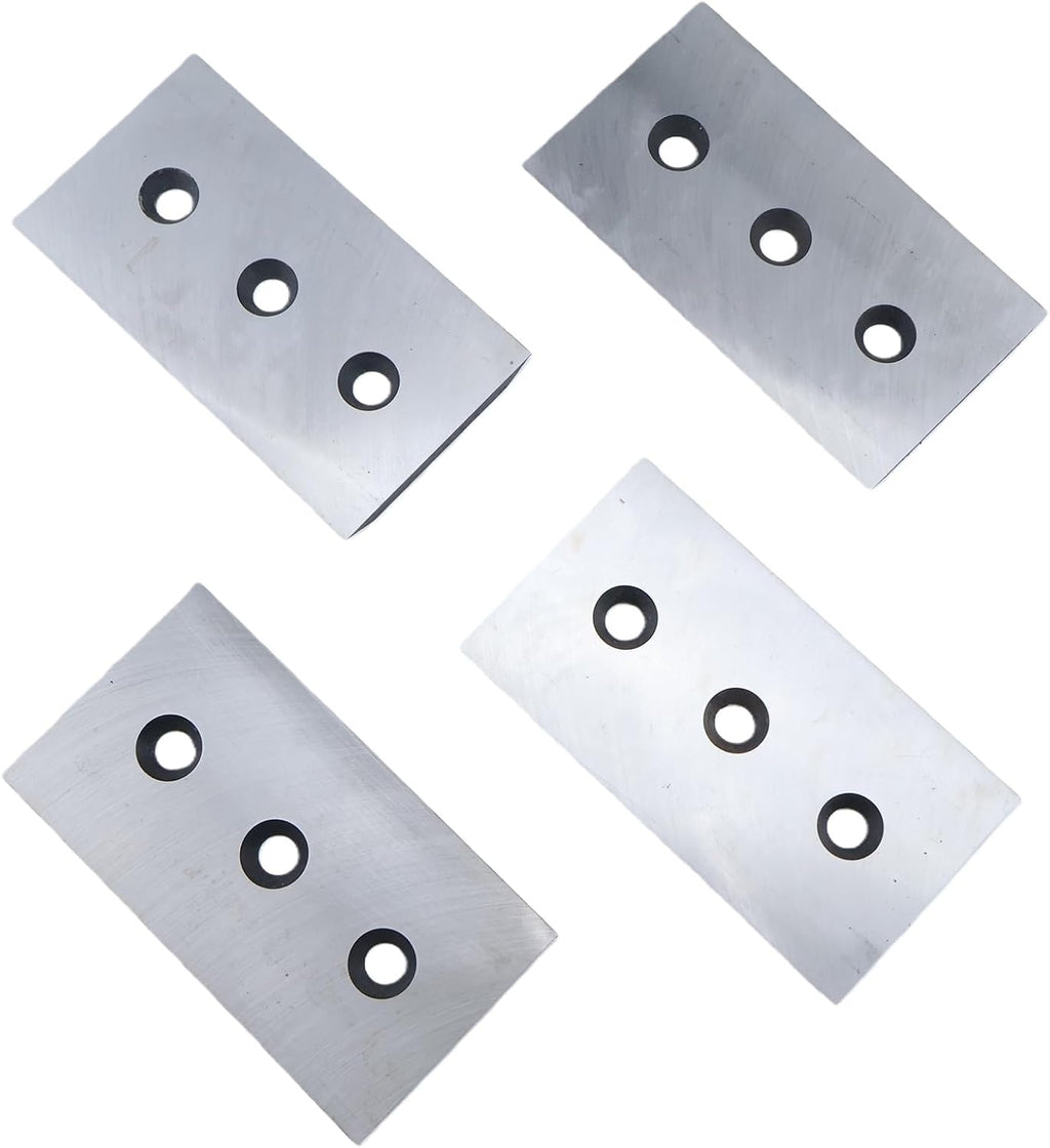 4PCS 7-1/4' x 4' x 3/8' Brush Chipper Blade Knives with 1/2'' Bolt Holes 900-9900-02 19071640 Compatible with Bandit 100 150 200 250 Mighty Morbark Eager Beever 100 200 290 Wood Chippers